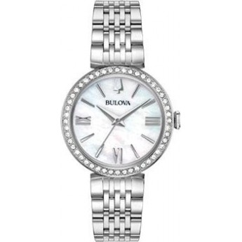 Японские наручные  женские часы BULOVA 96X153. Коллекция Crystal Ladies
